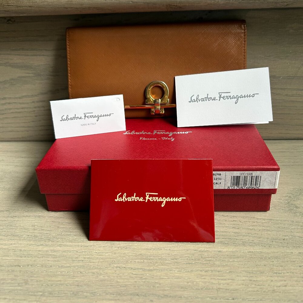 Ferragamo Tan Continental Wallet